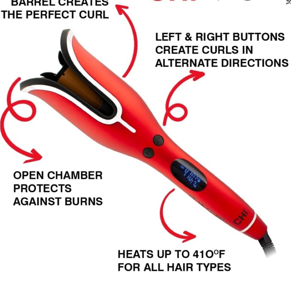 Red Curling Iron